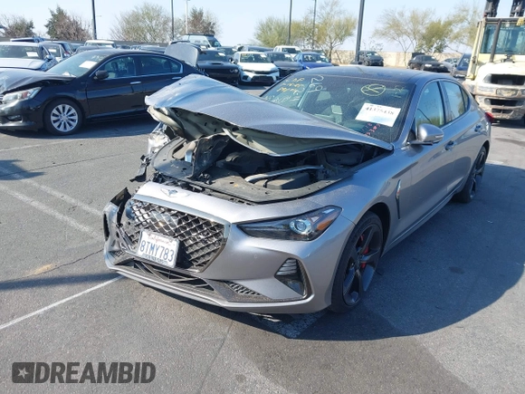 2021 Genesis G70 3.3T with VIN KMTG34LE2MU075898, listed as a IAAI auction lot 41375438 with 41,429 mi miles and . Bid and sale history available at DreamBid. Image 2.