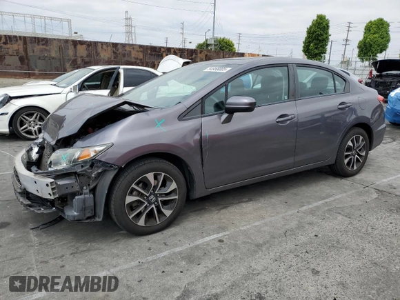 2015 Honda Civic EX with VIN 2HGFB2F85FH565301, listed as a Copart auction lot 54958005 with 114,635 mi miles and Salvage Title. Bid and sale history available at DreamBid. Image 1.