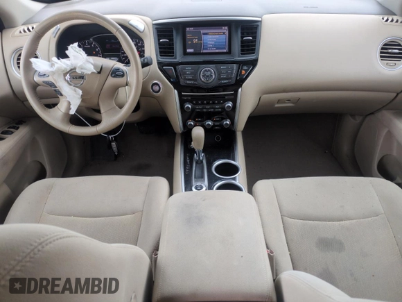 2015 Nissan Pathfinder SV with VIN 5N1AR2MM8FC713945, listed as a Copart auction lot 53490855 with 99,809 mi miles and Salvage Title. Bid and sale history available at carsss.com. Image 8.
