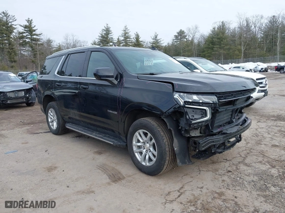 2023 Chevrolet Tahoe LT with VIN 1GNSKNKD7PR190313, listed as a IAAI auction lot 41722905 with 54,798 mi miles. Bid and sale history available at carsss.com. Image 1.
