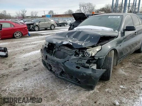 2007 BMW 5 Series 530xi with VIN WBANF73517CU25107, listed as a Copart auction lot 45581435 with 249,612 mi miles and Salvage Title. Bid and sale history available at carsss.com. Image 10.