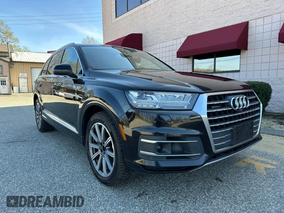 2018 Audi Q7 Premium Plus with VIN WA1LAAF78JD050217, listed as a Copart auction lot 54598215 with 123,468 mi miles and Clean Title. Bid and sale history available at carsss.com. Image 1.