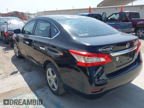 2013 Nissan Sentra SV with VIN 1N4AB7AP9DN906696, listed as a IAAI auction lot 42211135 with 72,210 mi miles. Bid and sale history available at carsss.com. Image 3.