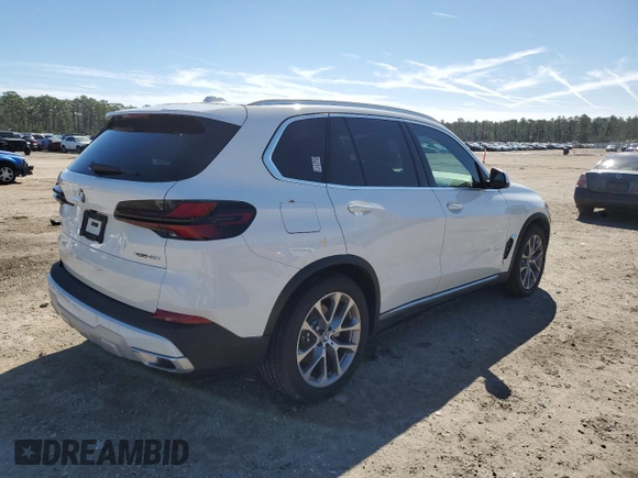 2025 BMW X5 xDrive40i with VIN 5UX23EU05S9Y55524, listed as a Copart auction lot 45135275 with 1,442 mi miles and Salvage Title. Bid and sale history available at carsss.com. Image 3.