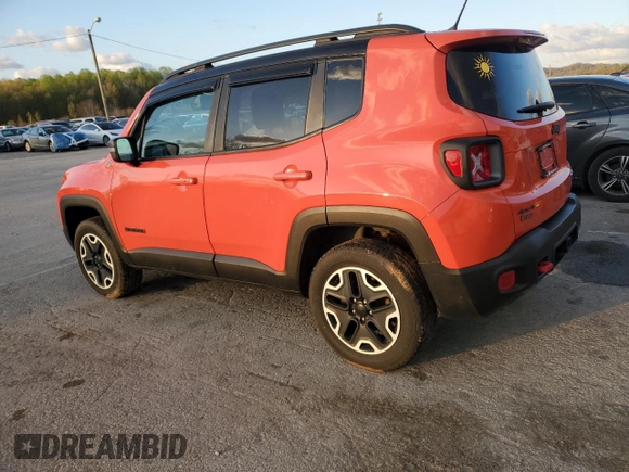 2016 Jeep Renegade Trailhawk with VIN ZACCJBCT9GPC70330, listed as a Copart auction lot 52934805 with 125,113 mi miles and Salvage title. Bid and sale history available at DreamBid. Image 2.