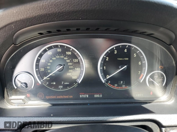 2012 BMW 5 Series 550i Gran Turismo with VIN WBASN4C5XCC210209, listed as a Copart auction lot 60665625 with 97,078 mi miles and Salvage title. Bid and sale history available at DreamBid. Image 9.