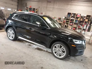 2018 Audi Q5 Premium Plus with VIN WA1BNAFY2J2201427, listed as a IAAI auction lot 42009685 with 75,465 mi miles. Bid and sale history available at carsss.com. Image 1.