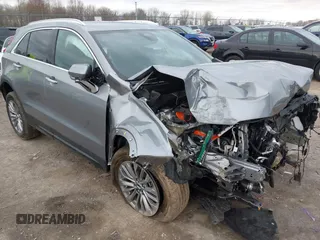 2025 Cadillac XT4 AWD Premium Luxury with VIN 1GYFZDR41SF131347, listed as a IAAI auction lot 42198131 with 9,416 mi miles and . Bid and sale history available at carsss.com. Image 1.