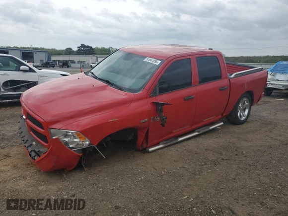 2014 Ram 1500 Express with VIN 1C6RR6KT7ES303772, listed as a Copart auction lot 51841055 with 155,409 mi miles and Salvage Title. Bid and sale history available at carsss.com. Image 1.