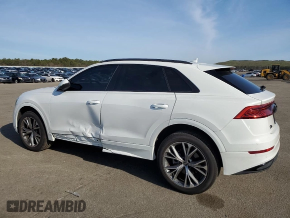 2023 Audi Q8 Premium with VIN WA1AVBF12PD044905, listed as a Copart auction lot 53206695 with 30,014 mi miles and Salvage title. Bid and sale history available at DreamBid. Image 2.