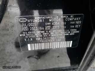 2022 Hyundai Sonata Limited with VIN KMHL34J25NA175966, listed as a Copart auction lot 44896965 with 29,111 mi miles and Salvage Title. Bid and sale history available at carsss.com. Image 12.