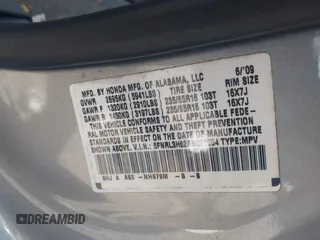 2010 Honda Odyssey EX-L with VIN 5FNRL3H62AB001954, listed as a IAAI auction lot 42028959 with 142,743 mi miles. Bid and sale history available at carsss.com. Image 9.