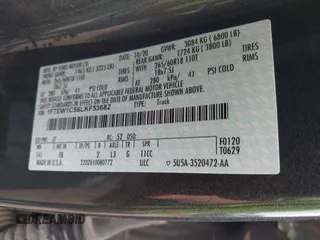 2020 Ford F-150 XL with VIN 1FTEW1C56LKF53682, listed as a IAAI auction lot 42364347 with 54,909 mi miles and . Bid and sale history available at DreamBid. Image 9.
