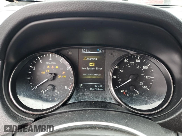 2017 Nissan Rogue SV with VIN KNMAT2MT5HP521410, listed as a Copart auction lot 56357785 with 150,734 mi miles and Salvage title. Bid and sale history available at DreamBid. Image 9.