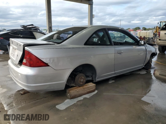 2003 Honda Civic LX with VIN 1HGEM22593L054433, listed as a Copart auction lot 42521825 with 217,505 mi miles and Non Repairable. Bid and sale history available at DreamBid. Image 3.