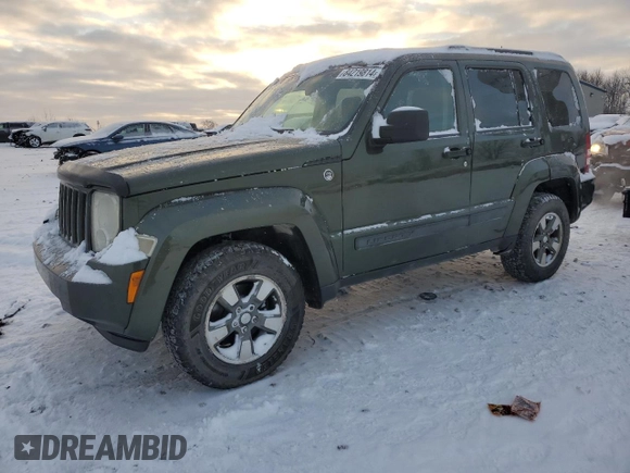 2008 Jeep Liberty Sport with VIN 1J8GN28K08W116897, listed as a Copart auction lot 84219814 with 188,478 mi miles and Clean Title. Bid and sale history available at DreamBid. Image 1.