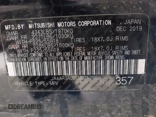 2020 Mitsubishi Outlander Sport ES 2.0 with VIN JA4AR3AU0LU021290, listed as a IAAI auction lot 41425631 with 62,304 mi miles. Bid and sale history available at carsss.com. Image 9.