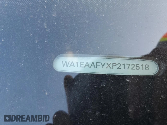2023 Audi Q5 S line Premium Plus with VIN WA1EAAFYXP2172518, listed as a Copart auction lot 53387225 with 20,934 mi miles and Salvage title. Bid and sale history available at DreamBid. Image 14.