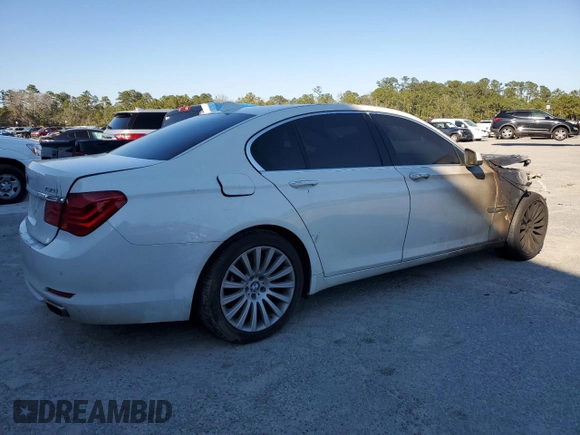 2012 BMW 7 Series 750i xDrive with VIN WBAKC6C54CDX99334, listed as a Copart auction lot 45408845 with Not provided miles and Salvage title. Bid and sale history available at DreamBid. Image 3.