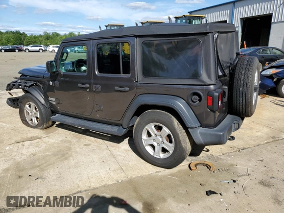 2018 Jeep Wrangler Unlimited Sport S with VIN 1C4HJXDG9JW273212, listed as a Copart auction lot 57762035 with 79,678 mi miles and Salvage title. Bid and sale history available at DreamBid. Image 2.