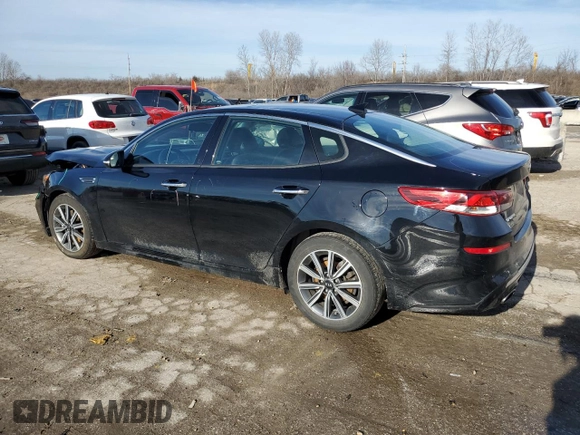 2019 Kia Optima EX with VIN 5XXGU4L17KG334350, listed as a Copart auction lot 43554635 with 55,465 mi miles and Salvage Title. Bid and sale history available at carsss.com. Image 2.