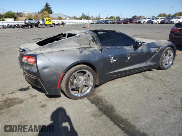 2014 Chevrolet Corvette 3LT with VIN 1G1YF2D71E5109963, listed as a Copart auction lot 77687814 with 34,089 mi miles and Salvage title. Bid and sale history available at DreamBid. Image 3.