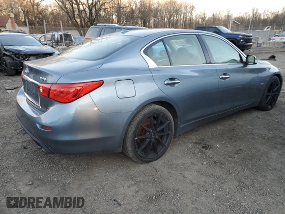2017 Infiniti Q50 3.0t Premium with VIN JN1EV7ARXHM834121, listed as a Copart auction lot 83004444 with 90,569 mi miles and Salvage Title. Bid and sale history available at carsss.com. Image 3.