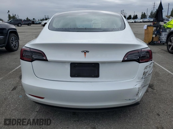 2023 Tesla Model 3 with VIN 5YJ3E1EA2PF569109, listed as a Copart auction lot 48527155 with 30,458 mi miles and Salvage Title. Bid and sale history available at carsss.com. Image 6.