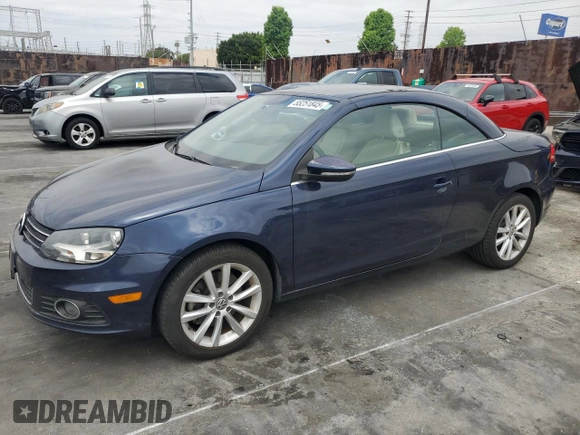 2012 Volkswagen Eos Komfort with VIN WVWBW7AH3CV005642, listed as a Copart auction lot 55251845 with 120,401 mi miles and Clean Title. Bid and sale history available at DreamBid. Image 1.