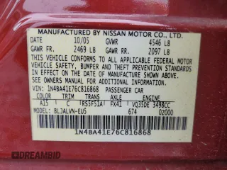 2006 Nissan Maxima 3.5 SL with VIN 1N4BA41E76C816868, listed as a Copart auction lot 81085194 with 95,710 mi miles and Salvage Title. Bid and sale history available at carsss.com. Image 14.