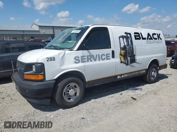 2017 Chevrolet Express Cargo with VIN 1GCWGAFF9H1342804, listed as a Copart auction lot 65821995 with 199,140 mi miles and Salvage title. Bid and sale history available at DreamBid. Image 1.