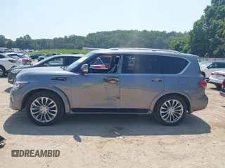 2016 Infiniti QX80 with VIN JN8AZ2NE5G9123443, listed as a IAAI auction lot 42595593 with 150,505 mi miles and . Bid and sale history available at DreamBid. Image 14.