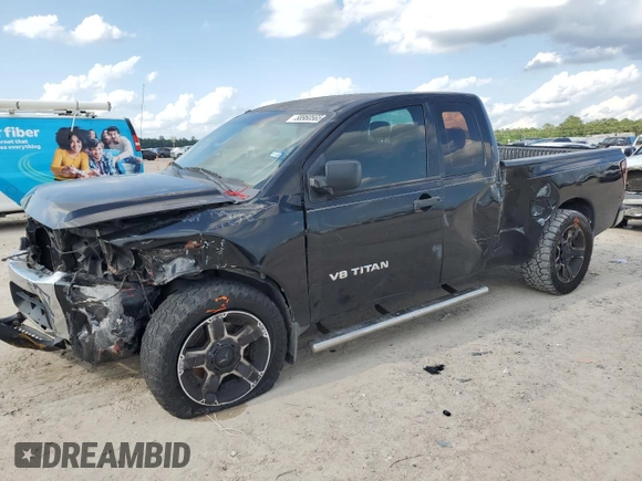 2008 Nissan Titan XE with VIN 1N6BA06A08N310084, listed as a Copart auction lot 58950565 with 208,055 mi miles and Salvage title. Bid and sale history available at DreamBid. Image 1.