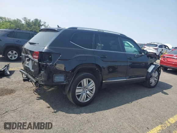 2019 Volkswagen Atlas SEL with VIN 1V2MR2CA0KC597934, listed as a Copart auction lot 59352205 with 50,659 mi miles and Salvage title. Bid and sale history available at DreamBid. Image 3.