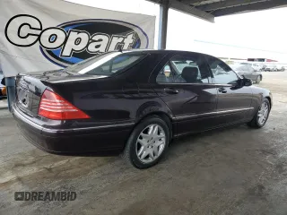 2003 Mercedes-Benz S 500 z VIN WDBNG75JX3A355427, wystawiony jako Copart lot #59576745 z przebiegiem 134 618 mil mil oraz Czysty tytuł • Clean title. Historia ofert i sprzedaży dostępna na DreamBid. Obrazek 3.