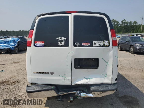 2019 Chevrolet Express Passenger LT with VIN 1GAZGPFG6K1263857, listed as a Copart auction lot 58987635 with 127,347 mi miles and Salvage title. Bid and sale history available at DreamBid. Image 6.