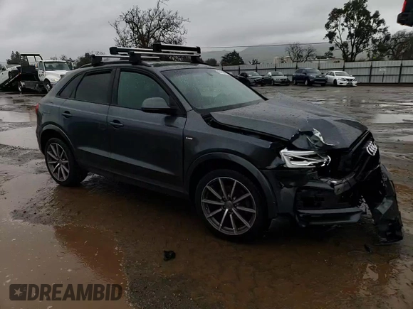 2018 Audi Q3 Premium Plus with VIN WA1JCCFS9JR007624, listed as a Copart auction lot 42453633 with 0 mi miles. Bid and sale history available at carsss.com. Image 12.