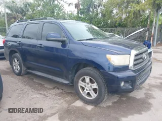 2008 Toyota Sequoia SR5 with VIN 5TDBY64A38S004334, listed as a IAAI auction lot 41710534 with 278,748 mi miles. Bid and sale history available at carsss.com. Image 1.