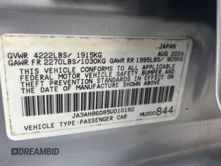 2005 Mitsubishi Lancer Evolution VIII with VIN JA3AH86D85U010182, listed as a Copart auction lot 81148944 with 154,450 mi miles and Clean Title. Bid and sale history available at carsss.com. Image 10.