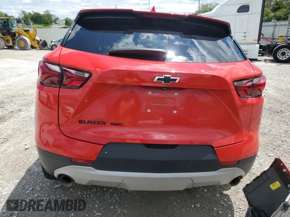 2021 Chevrolet Blazer LT with VIN 3GNKBHRS9MS585138, listed as a Copart auction lot 55327335 with 66,020 mi miles and Salvage title. Bid and sale history available at DreamBid. Image 6.