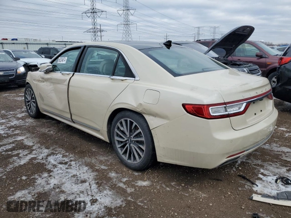 2018 Lincoln Continental Select with VIN 1LN6L9SK3J5601245, listed as a Copart auction lot 86254674 with 0 mi miles and Salvage Title. Bid and sale history available at carsss.com. Image 2.
