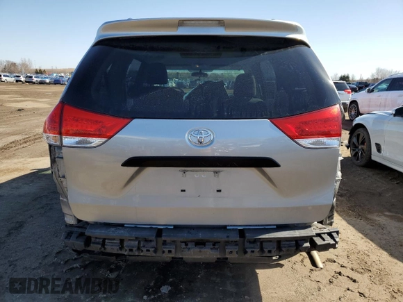 2014 Toyota Sienna L with VIN 5TDZK3DC9ES476369, listed as a Copart auction lot 48244165 with 123,574 mi miles and Salvage Title. Bid and sale history available at carsss.com. Image 6.
