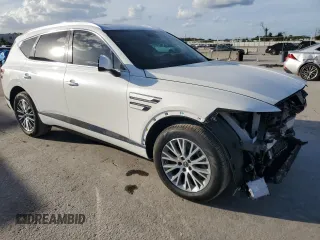 2021 Genesis GV80 with VIN KMUHB4SB2MU062837, listed as a Copart auction lot 79848464 with 61,294 mi miles and Salvage title. Bid and sale history available at DreamBid. Image 4.