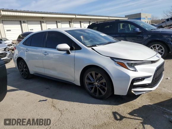 2023 Toyota Corolla SE with VIN JTDS4MCE6PJ101477, listed as a Copart auction lot 49425025 with 35,948 mi miles and Salvage Title. Bid and sale history available at DreamBid. Image 4.