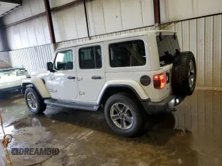 2018 Jeep Wrangler Unlimited Sahara with VIN 1C4HJXEG1JW184054, listed as a Copart auction lot 55666725 with 80,561 mi miles and Salvage title. Bid and sale history available at DreamBid. Image 2.