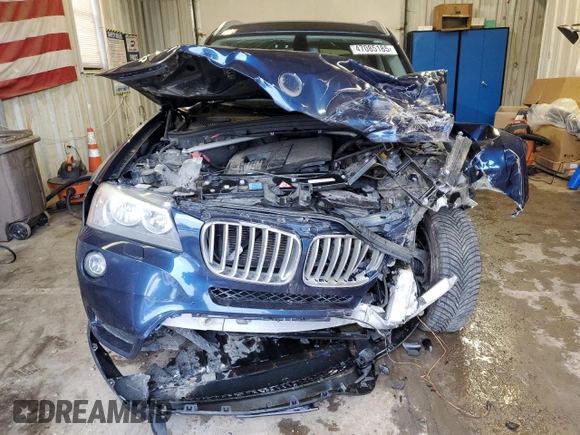 2011 BMW X3 28i with VIN 5UXWX5C5XBL700053, listed as a Copart auction lot 47085185 with 126,929 mi miles and Salvage Title. Bid and sale history available at carsss.com. Image 5.