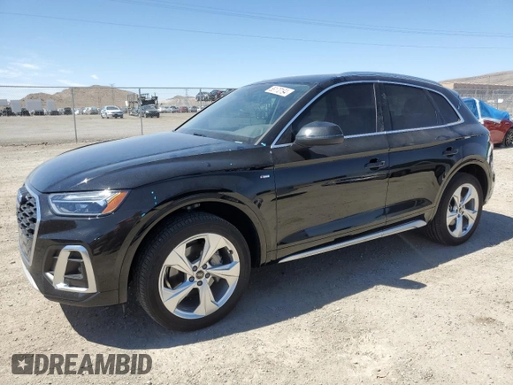 2022 Audi Q5 S line Premium Plus with VIN WA1EAAFYXN2127351, listed as a Copart auction lot 58170194 with 40,565 mi miles and Salvage title. Bid and sale history available at DreamBid. Image 1.