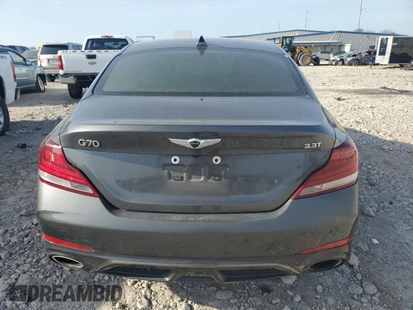 2019 Genesis G70 Dynamic with VIN KMTG34LE1KU024423, listed as a Copart auction lot 44571725 with Not Provided miles and Salvage Title. Bid and sale history available at DreamBid. Image 6.
