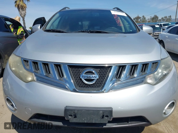 2009 Nissan Murano SL with VIN JN8AZ18U19W023082, listed as a IAAI auction lot 41847562 with 147,780 mi miles and . Bid and sale history available at DreamBid. Image 12.