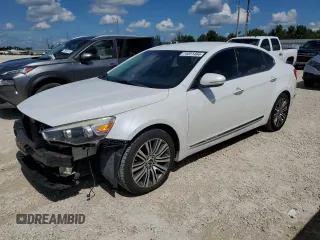2015 Kia Cadenza Premium with VIN KNALN4D7XF5195899, listed as a Copart auction lot 74051464 with 87,339 mi miles and Salvage Title. Bid and sale history available at carsss.com. Image 1.